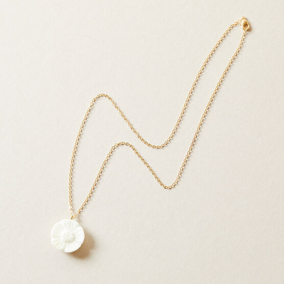 Tagua seed flower necklace